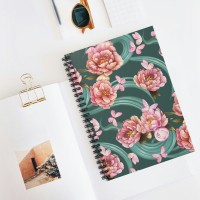 Visions in Aqua Spiral Notebook - Ruled Line