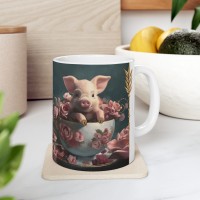 Adorable 'I was just napping' Piglet Ceramic Mug 11oz
