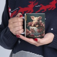 Adorable 'I was just napping' Piglet Ceramic Mug 11oz - Image 11